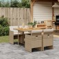 vidaXL 5-tlg. Garten-Essgruppe mit Kissen Beige Poly Rattan vidaXL 5-tlg. Garten-Essgruppe mit Kissen Beige Poly Rattan