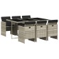 vidaXL 7-tlg. Garten-Essgruppe mit Kissen Hellgrau Poly Rattan vidaXL 7-tlg. Garten-Essgruppe mit Kissen Hellgrau Poly Rattan