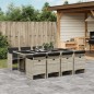 vidaXL 9-tlg. Garten-Essgruppe mit Kissen Hellgrau Poly Rattan vidaXL 9-tlg. Garten-Essgruppe mit Kissen Hellgrau Poly Rattan