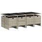 vidaXL 9-tlg. Garten-Essgruppe mit Kissen Hellgrau Poly Rattan vidaXL 9-tlg. Garten-Essgruppe mit Kissen Hellgrau Poly Rattan