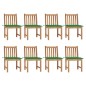 Gartenstühle 8 Stk. mit Kissen Massivholz Teak Gartenstühle 8 Stk. mit Kissen Massivholz Teak