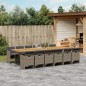 vidaXL 13-tlg. Garten-Essgruppe mit Kissen Grau Poly Rattan vidaXL 13-tlg. Garten-Essgruppe mit Kissen Grau Poly Rattan