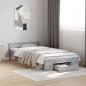 vidaXL Bettgestell mit Schublade Grau Sonoma 90x190 cm Holzwerkstoff vidaXL Bettgestell mit Schublade Grau Sonoma 90x190 cm Holzwerkstoff
