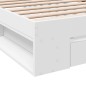 vidaXL Bettgestell mit Schublade Weiß 90x190 cm Holzwerkstoff