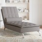 vidaXL Massage-Chaiselongue mit Nackenrolle Taupe Stoff vidaXL Massage-Chaiselongue mit Nackenrolle Taupe Stoff