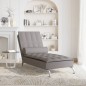 vidaXL Massage-Chaiselongue mit Nackenrolle Taupe Stoff vidaXL Massage-Chaiselongue mit Nackenrolle Taupe Stoff