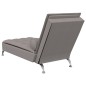 vidaXL Massage-Chaiselongue mit Nackenrolle Taupe Stoff vidaXL Massage-Chaiselongue mit Nackenrolle Taupe Stoff