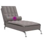 vidaXL Massage-Chaiselongue mit Nackenrolle Taupe Stoff vidaXL Massage-Chaiselongue mit Nackenrolle Taupe Stoff