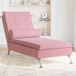 vidaXL Massage-Chaiselongue mit Nackenrolle Rosa Samt vidaXL Massage-Chaiselongue mit Nackenrolle Rosa Samt