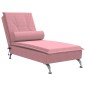 vidaXL Massage-Chaiselongue mit Nackenrolle Rosa Samt vidaXL Massage-Chaiselongue mit Nackenrolle Rosa Samt