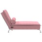 vidaXL Massage-Chaiselongue mit Nackenrolle Rosa Samt vidaXL Massage-Chaiselongue mit Nackenrolle Rosa Samt