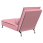 vidaXL Massage-Chaiselongue mit Nackenrolle Rosa Samt vidaXL Massage-Chaiselongue mit Nackenrolle Rosa Samt