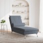 vidaXL Massage-Chaiselongue mit Nackenrolle Dunkelgrau Samt vidaXL Massage-Chaiselongue mit Nackenrolle Dunkelgrau Samt
