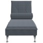 vidaXL Massage-Chaiselongue mit Nackenrolle Dunkelgrau Samt vidaXL Massage-Chaiselongue mit Nackenrolle Dunkelgrau Samt