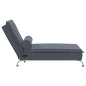 vidaXL Massage-Chaiselongue mit Nackenrolle Dunkelgrau Samt vidaXL Massage-Chaiselongue mit Nackenrolle Dunkelgrau Samt