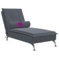 vidaXL Massage-Chaiselongue mit Nackenrolle Dunkelgrau Samt vidaXL Massage-Chaiselongue mit Nackenrolle Dunkelgrau Samt