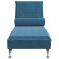 vidaXL Massage-Chaiselongue mit Nackenrolle Blau Samt vidaXL Massage-Chaiselongue mit Nackenrolle Blau Samt