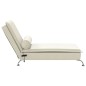 vidaXL Massage-Chaiselongue mit Nackenrolle Creme Samt vidaXL Massage-Chaiselongue mit Nackenrolle Creme Samt