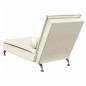 vidaXL Massage-Chaiselongue mit Nackenrolle Creme Samt vidaXL Massage-Chaiselongue mit Nackenrolle Creme Samt