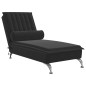 vidaXL Massage-Chaiselongue mit Nackenrolle Schwarz Samt vidaXL Massage-Chaiselongue mit Nackenrolle Schwarz Samt