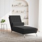 vidaXL Massage-Chaiselongue mit Nackenrolle Schwarz Samt vidaXL Massage-Chaiselongue mit Nackenrolle Schwarz Samt