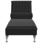 vidaXL Massage-Chaiselongue mit Nackenrolle Schwarz Samt vidaXL Massage-Chaiselongue mit Nackenrolle Schwarz Samt