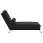 vidaXL Massage-Chaiselongue mit Nackenrolle Schwarz Samt vidaXL Massage-Chaiselongue mit Nackenrolle Schwarz Samt