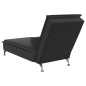 vidaXL Massage-Chaiselongue mit Nackenrolle Schwarz Samt vidaXL Massage-Chaiselongue mit Nackenrolle Schwarz Samt