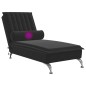 vidaXL Massage-Chaiselongue mit Nackenrolle Schwarz Samt vidaXL Massage-Chaiselongue mit Nackenrolle Schwarz Samt