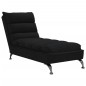 vidaXL Chaiselongue mit Kissen Schwarz Stoff vidaXL Chaiselongue mit Kissen Schwarz Stoff