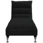vidaXL Chaiselongue mit Kissen Schwarz Stoff vidaXL Chaiselongue mit Kissen Schwarz Stoff