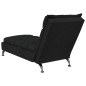 vidaXL Chaiselongue mit Kissen Schwarz Stoff vidaXL Chaiselongue mit Kissen Schwarz Stoff