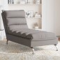 vidaXL Massage-Chaiselongue mit Kissen Taupe Stoff vidaXL Massage-Chaiselongue mit Kissen Taupe Stoff