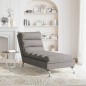 vidaXL Massage-Chaiselongue mit Kissen Taupe Stoff vidaXL Massage-Chaiselongue mit Kissen Taupe Stoff