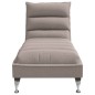 vidaXL Massage-Chaiselongue mit Kissen Taupe Stoff vidaXL Massage-Chaiselongue mit Kissen Taupe Stoff
