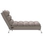 vidaXL Massage-Chaiselongue mit Kissen Taupe Stoff vidaXL Massage-Chaiselongue mit Kissen Taupe Stoff