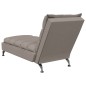 vidaXL Massage-Chaiselongue mit Kissen Taupe Stoff vidaXL Massage-Chaiselongue mit Kissen Taupe Stoff