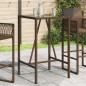 vidaXL Garten-Bartisch Braun 70x70x110 cm Poly Rattan vidaXL Garten-Bartisch Braun 70x70x110 cm Poly Rattan