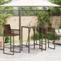 vidaXL Garten-Bartisch Braun 70x70x110 cm Poly Rattan vidaXL Garten-Bartisch Braun 70x70x110 cm Poly Rattan