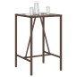 vidaXL Garten-Bartisch Braun 70x70x110 cm Poly Rattan vidaXL Garten-Bartisch Braun 70x70x110 cm Poly Rattan