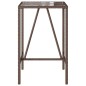 vidaXL Garten-Bartisch Braun 70x70x110 cm Poly Rattan vidaXL Garten-Bartisch Braun 70x70x110 cm Poly Rattan