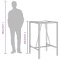 vidaXL Garten-Bartisch Braun 70x70x110 cm Poly Rattan vidaXL Garten-Bartisch Braun 70x70x110 cm Poly Rattan