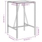 vidaXL Garten-Bartisch Braun 70x70x110 cm Poly Rattan vidaXL Garten-Bartisch Braun 70x70x110 cm Poly Rattan