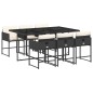 vidaXL 7-tlg. Garten-Essgruppe mit Kissen Schwarz Poly Rattan vidaXL 7-tlg. Garten-Essgruppe mit Kissen Schwarz Poly Rattan