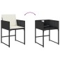 vidaXL 7-tlg. Garten-Essgruppe mit Kissen Schwarz Poly Rattan vidaXL 7-tlg. Garten-Essgruppe mit Kissen Schwarz Poly Rattan