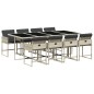 vidaXL 9-tlg. Garten-Essgruppe mit Kissen Hellgrau Poly Rattan vidaXL 9-tlg. Garten-Essgruppe mit Kissen Hellgrau Poly Rattan