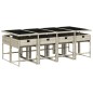 vidaXL 9-tlg. Garten-Essgruppe mit Kissen Hellgrau Poly Rattan vidaXL 9-tlg. Garten-Essgruppe mit Kissen Hellgrau Poly Rattan