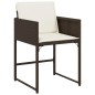vidaXL 9-tlg. Garten-Essgruppe mit Kissen Braun Poly Rattan vidaXL 9-tlg. Garten-Essgruppe mit Kissen Braun Poly Rattan