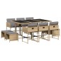 vidaXL 11-tlg. Garten-Essgruppe mit Kissen Beigemischung Poly Rattan vidaXL 11-tlg. Garten-Essgruppe mit Kissen Beigemischung Poly Rattan