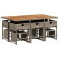 vidaXL 11-tlg. Garten-Essgruppe mit Kissen Grau Poly Rattan vidaXL 11-tlg. Garten-Essgruppe mit Kissen Grau Poly Rattan